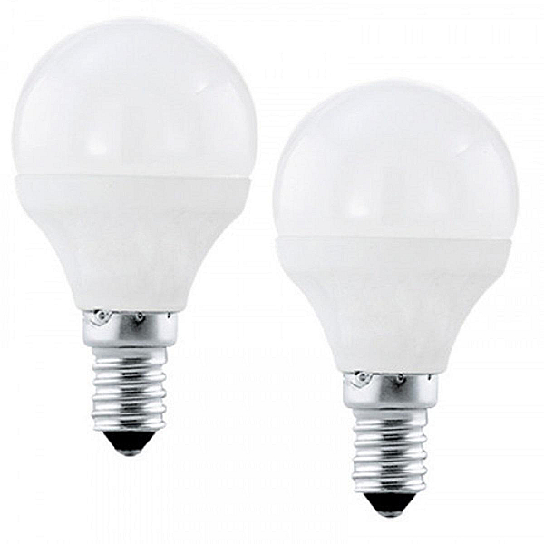 Nabor svetodiodnykh lamp 2 sht eglo e14 4w 4000k opal 10776