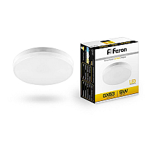 Лампа светодиодная Feron GX53 9W 2700K Таблетка Матовая LB-452 25832