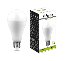 Лампа светодиодная Feron E27 30W 4000K груша матовая LB-130 38195