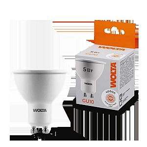 Светодиодная лампа WOLTA 5Вт 4000K GU10 матовая 25SPAR16-230-5GU10