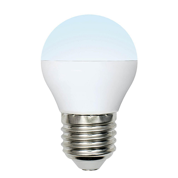 Лампа светодиодная (UL-00002378) Uniel E27 6W 4000K матовая LED-G45-6W/NW/E27/FR/MB PLM11WH