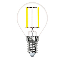Лампа светодиодная филаментная Volpe E14 6W 3000K прозрачная LED-G45-6W/3000K/E14/CL/SLF UL-00008316