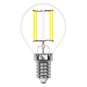 Лампа светодиодная филаментная Volpe E14 6W 3000K прозрачная LED-G45-6W/3000K/E14/CL/SLF UL-00008316
