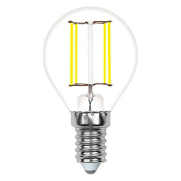 Лампа светодиодная филаментная Volpe E14 6W 3000K прозрачная LED-G45-6W/3000K/E14/CL/SLF UL-00008316