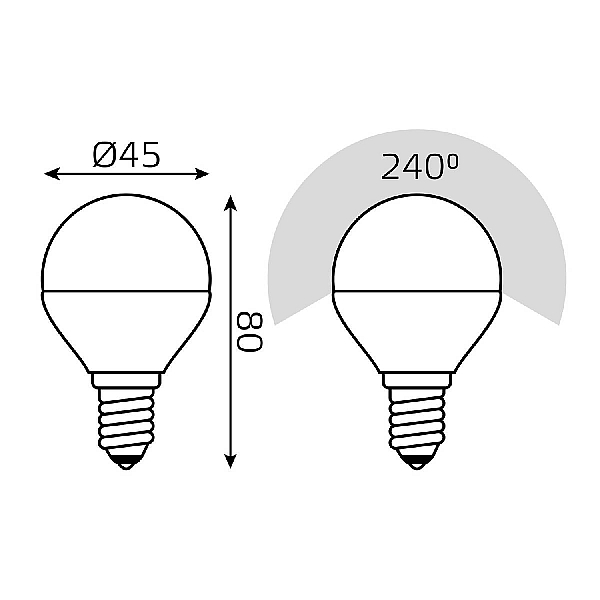 Лампа светодиодная Gauss Basic E14 5,5W 3000K 10531152T