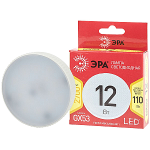 Лампа светодиодная Эра GX53 12W 2700K LED GX-12W-827-GX53 R Б0048012