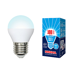 Лампа светодиодная (UL-00003834) Volpe E27 11W 4000K матовая LED-G45-11W/NW/E27/FR/NR