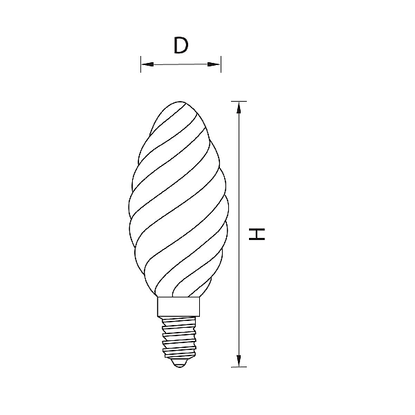 Лампа светодиодная филаментная Lightstar LED Filament E14 6W 4000K свеча прозрачная 933704