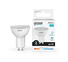 Лампа светодиодная Gauss GU10 11W 4100K матовая 13621