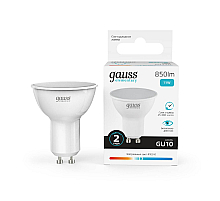 Лампа светодиодная Gauss GU10 11W 4100K матовая 13621
