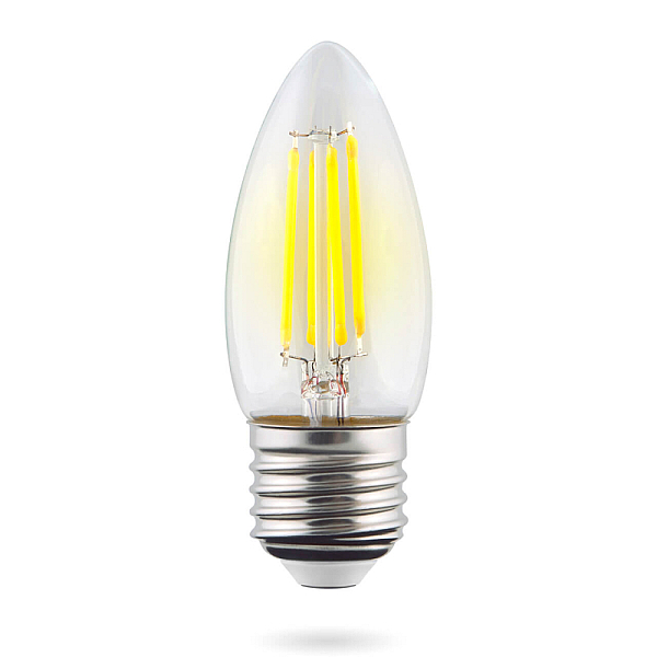 Лампа светодиодная филаментная Voltega E27 6W 4000К прозрачная VG10-C1E27cold6W-F 7029