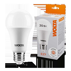 Светодиодная лампа WOLTA 20Вт 4000К E27 груша матовая 25S65BL20E27