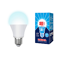 Лампа светодиодная (UL-00004029) Volpe E27 20W 4000K матовая LED-A65-20W/NW/E27/FR/NR