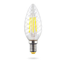 Лампа светодиодная Voltega E14 6W 2800К свеча прозрачная VG10-CC1E14warm6W-F 7027