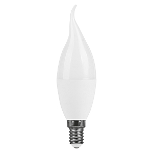 Лампа светодиодная Feron LB-980 свеча на ветру матовая E14 15W 175-265V 4000K 52075
