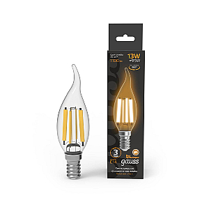 Лампа светодиодная Gauss Filament E14 13W 2700K 104801113