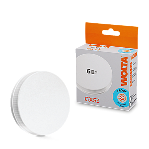 Светодиодная лампа WOLTA 6Вт 6500K GX53 матовая 25W75R6GX53