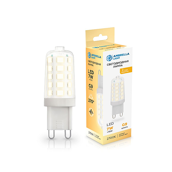 Светодиодная лампа G9 7W 2700K Ambrella light Bulding 100703