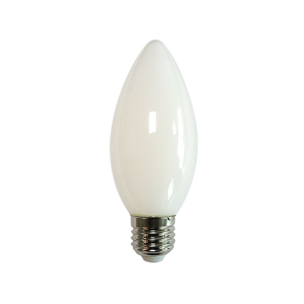 Лампа светодиодная филаментная Volpe E27 6W 3000K матовая LED-C35-6W/3000K/E27/FR/SLF UL-00008320