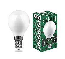 Лампа светодиодная Saffit SBG4511 шар E14 11W 4000K 55138