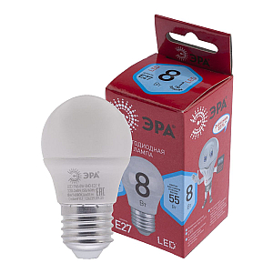 Лампа светодиодная Эра E27 8W 4000K LED P45-8W-840-E27 R Б0049645