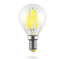 Лампа светодиодная Voltega E14 6W 2800К прозрачная VG10-G1E14warm6W-F 7021