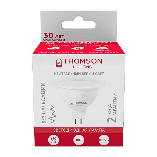 Лампа светодиодная Thomson GU5.3 8W 4000K TH-B2048