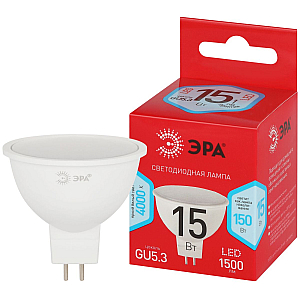 Лампа светодиодная Эра RED LINE LED MR16-15W-840-GU5.3 R 15Вт софит Б0070096