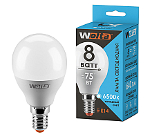 Светодиодная лампа WOLTA LX 8Вт 6500K Е14 груша матовая 30W45GL8E14