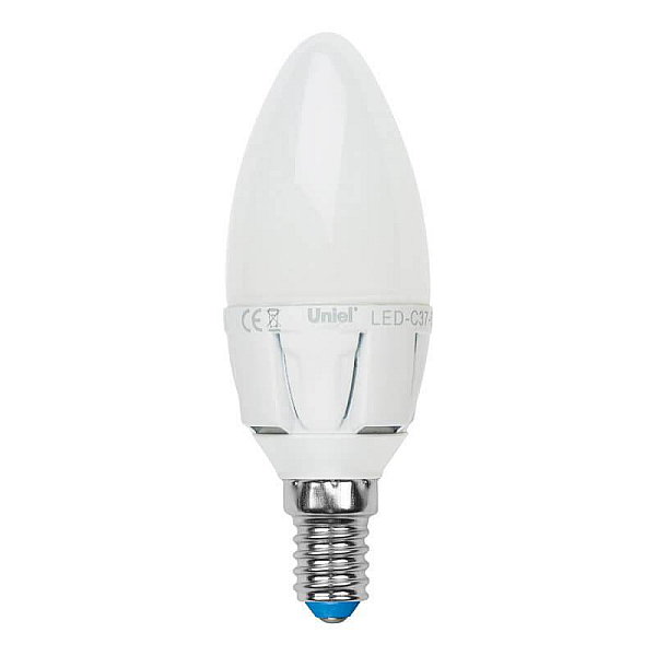 Лампа светодиодная (UL-00002411) Uniel E14 7W 4000K матовая LED-C37 7W/NW/E14/FR PLP01WH