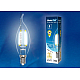 Лампа светодиодная филаментная (UL-00002229) Uniel E14 6W 4000K прозрачная LED-CW35-6W/NW/E14/CL GLA01TR