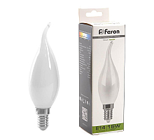 Лампа светодиодная Feron LB-718 Свеча на ветру E14 15W 4000K 38262