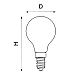 Лампа светодиодная филаментная Lightstar LED Filament E14 6W 4000K груша прозрачная 933804