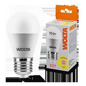 Светодиодная лампа WOLTA 10Вт 3000K E27 груша матовая 25Y45GL10E27