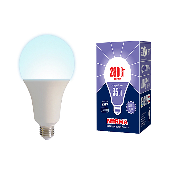 Лампа светодиодная Volpe Norma LED-A95-35W/6500K/E27/FR/NR картон UL-00005609
