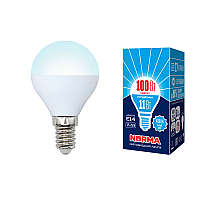Лампа светодиодная (UL-00003831) Volpe E14 11W 4000K матовая LED-G45-11W/NW/E14/FR/NR