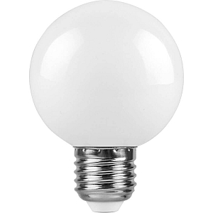 Лампа светодиодная Feron E27 3W 6400K Шар Матовая LB-371 25902
