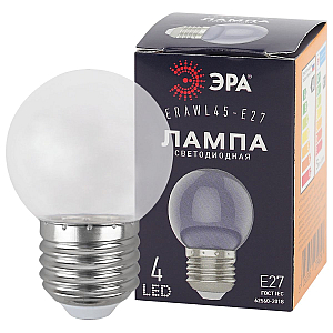 Лампа светодиодная Эра E27 1W 3000K ERAWL45-E27 Б0049572