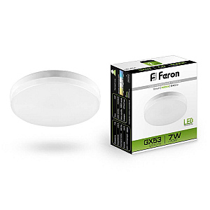 Лампа светодиодная Feron GX53 7W 4000K Таблетка Матовая LB-451 25828