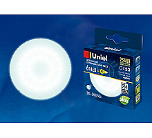 Лампа светодиодная (UL-00001669) Uniel GX53 6W 4000K матовая LED-GX53-6W/NW/GX53/FR PLZ01WH