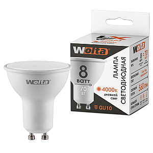 Светодиодная лампа WOLTA LX 8Вт 4000K GU10 матовая 30SPAR16-230-8GU10