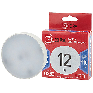 Лампа светодиодная Эра GX53 12W 6500K LED GX-12W-865-GX53 R Б0048014