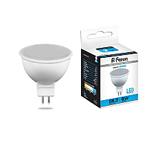 Лампа светодиодная Feron MR16 G5.3 5W 6400K Грибок матовая LB-24 25125