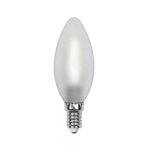 Лампа светодиодная филаментная (UL-00000305) Uniel E14 6W 3000K матовая LED-C35-6W/WW/E14/FR PLS02WH