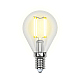 Лампа светодиодная филаментная (UL-00001371) Uniel E14 6W 4000K прозрачная LED-G45-6W/NW/E14/CL PLS02WH