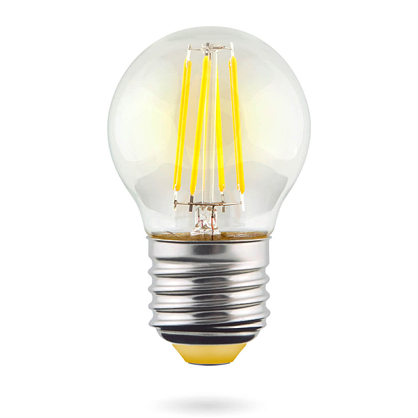 Лампа светодиодная филаментная Voltega E27 6W 4000К прозрачная VG10-G1E27cold6W-F 7024