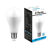 Лампа светодиодная Feron E27 30W 6400K груша матовая LB-130 38196