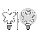 Светодиодная лампа Gauss Filament Artline Butterfly Е27 4W 2700К 1001802104