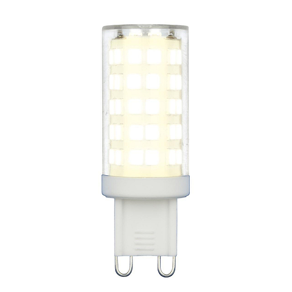 Лампа светодиодная (UL-00006488) Uniel G9 9W 3000K прозрачная LED-JCD-9W/3000K/G9/CL GLZ09TR