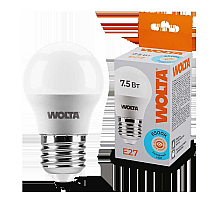 Светодиодная лампа WOLTA 7.5Вт 6500K E27 груша матовая 25W45GL7.5E27